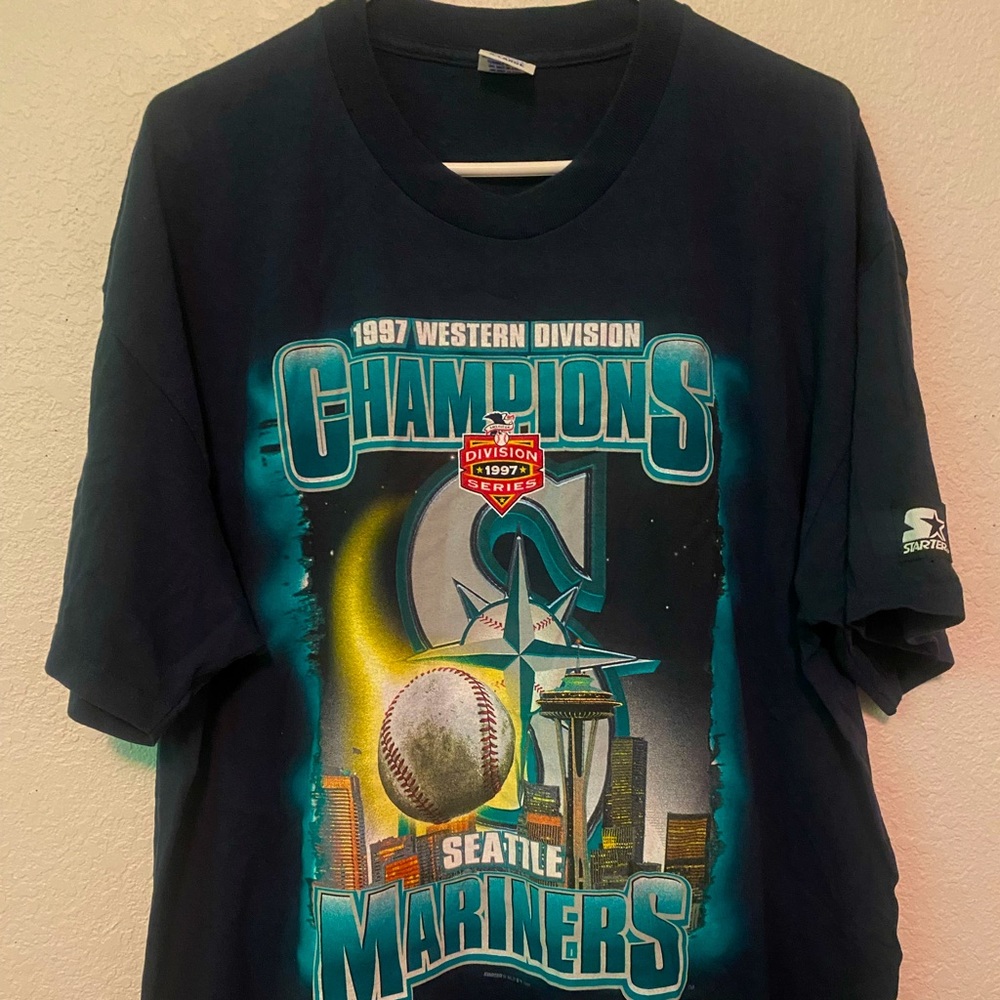 Men’s XL 1997 Seattle Mariners AL West Division Champions T-Shirt